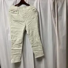 微起毛クロップドカジュアルパンツL L