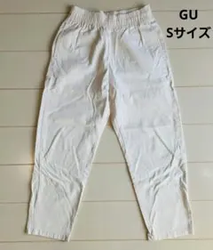 GU レディース Sサイズ ホワイト カジュアルパンツ コットン