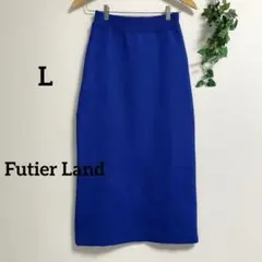 Futier Land＊L ロイヤルブルー ストレッチ ナロースカート 青のサムネイル