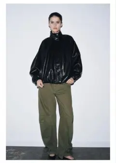 ZARAフェイクレザー ボンバージャケット