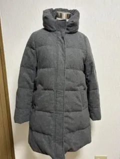 ユナイテッドアローズ　グレー キルティング ダウンジャケット 膝丈