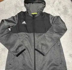 adidas フード付きジャケット グレー/ブラック　160
