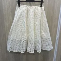 Chesty チェスティ 総レース フレアスカート 白 サイズ0