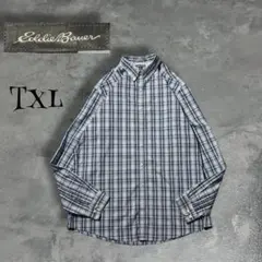 Eddie Bauer エディー・バウアー 長袖チェックシャツ メンズ TXL