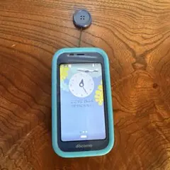 docomoキッズ携帯(SH-03M) ネイビー　携帯本体 シリコンケース付き