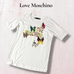 ラブモスキーノ Tシャツ 白 バタフライ ロゴ レディース 42のサムネイル