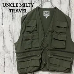 UNCLE MILTY TRAVEL フィッシングベスト グリーン カーキ