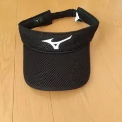 MIZUNO サンバイザー フリーサイズ 56cm～60cm 黒のサムネイル