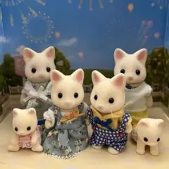 シルバニアファミリー シルクネコファミリー 6体セット　ふたごの赤ちゃん