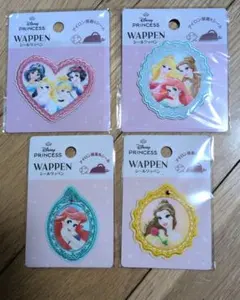 590→値下げ セリア　ディズニープリンセス ワッペン 4枚セット