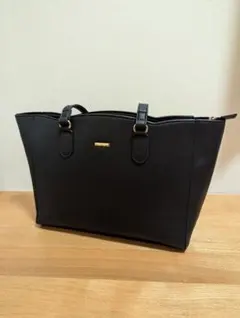 A4サイズ トートバッグ　ファスナー付き 大容量　ブラック