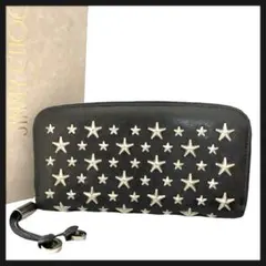 【美品】 JIMMY CHOO ジミーシュウ 長財布 スタッズ スター レザーのサムネイル