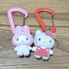 サンリオ カラフルカラビナマスコットチャーム キティ マイメロ 開封済のサムネイル