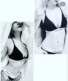 Calvin Klein ブラックブラジャー・ショーツセット