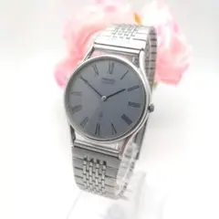 美品【稼働/電池交換】SEIKO セイコー シャリオ メンズ腕時計 シルバー