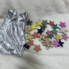 【美品】kiko+ 星型木製パズル 知育玩具　大5個小20個バッグ付のサムネイル