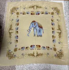 象デザイン スカーフ　タイシルク100%