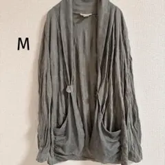 【M】 メッシュカーディガン カーキ