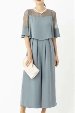 美品 エメ【aimer anche】レース5分袖 パーティードレス Mのサムネイル
