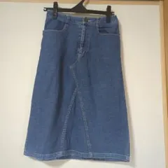 TSUMORI CHISATO デニムブルー タイトスカート スリット入り 　М