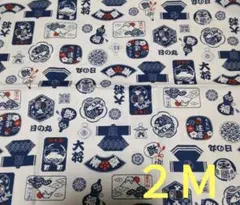 和柄　和風　プリント　サザンクロス　　 生地　ハギレ　２Ｍ