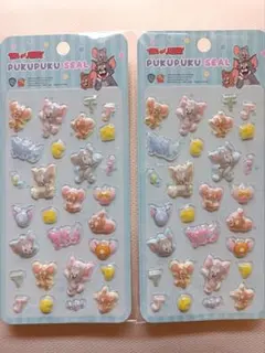 トムとジェリー　ぷくぷくシール　ぷっくりシール　2枚セット