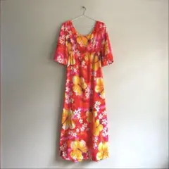Katy Kaye ハワイ製 ヴィンテージ ムームードレス ミント フラダンス
