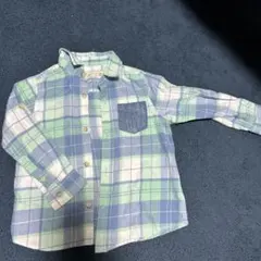 ZARA チェックシャツ　グリーン　3-4歳　104サイズ
