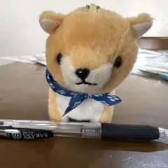 柴犬 ぬいぐるみキーホルダー 青い首輪付き 約10cm　豆しば三兄弟