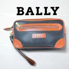 BALLY クラッチバッグ ブラック/キャメル 約22cm x 13cm