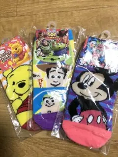 新品 キッズ 男の子 ディズニー 靴下 3足セット ソックス 19〜24cm