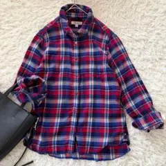 niko and...　チェック柄長袖ネルシャツ　3　レッド系◆A2259のサムネイル