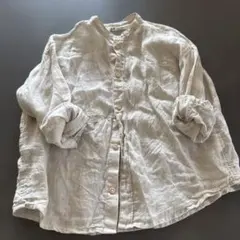 H&M リネン 長袖シャツ 4-5A ベージュ
