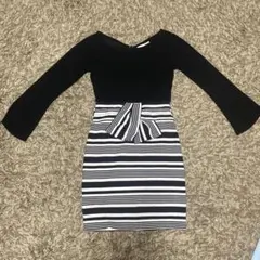 ROYAL PARTY ストライプ柄ワンピース 長袖