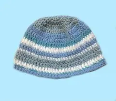 クロシェハット　編み物　帽子 バケハ　ハンドメイド バケットハット ビーニー