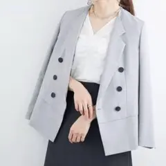 【ROPE】テーラードジャケット ライトグレー