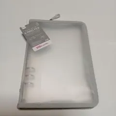 DAISO　6リングファイル　グレー★A5 【1個】★人気★内ポケット付★