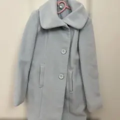 薄い水色 Aラインコートガーリーコート