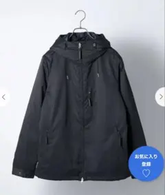 SHIPS any フード付きナイロンジャケット ブラック　厚手