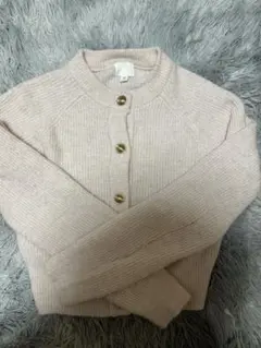 h*a様 H&M リブニットカーディガン　XS ピンク