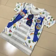 未使用ミキハウス　騙し絵Tシャツのサムネイル
