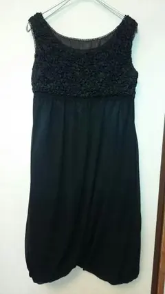 UNITED ARROWS ノースリーブワンピース ブラック 膝丈