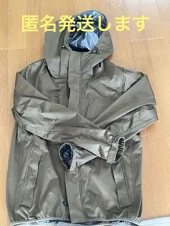 【中古品】ワークマン　オリーブグリーン フード付きナイロンジャケット　裏アルミ