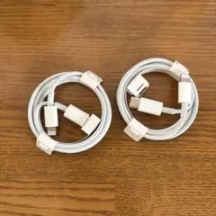 ホワイト Lightningケーブル 2本セット 約1メートル