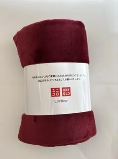 【新品】UNIQLO ユニクロ 年末祭 ブランケット ワインレッド