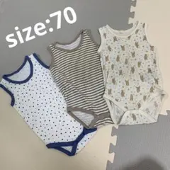 ベビーロンパース　肌着70 バースデイ　しまむら　西松屋　洗い替え保育園着