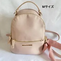 【美品】Mサイズ　メゾンドフルール ピンクリュック　リボン 合皮　量産　ロリ