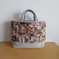 パッチワークキルト　トートバッグ　ハンドメイド