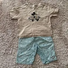 ミッキーマウス Tシャツとハーフパンツセット 120 130
