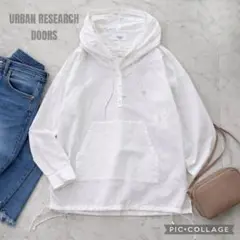 URBAN RESEARCH DOORS コットンラミーパーカー 羽織り 白